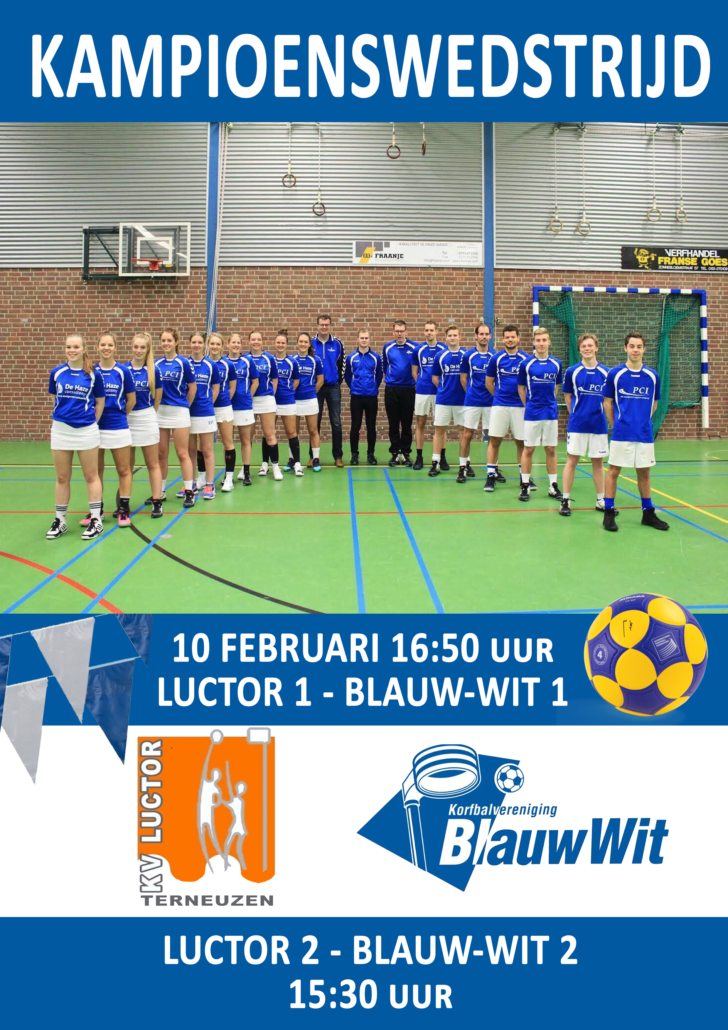 kampioenswedstrijd bw 1 – luctor 1